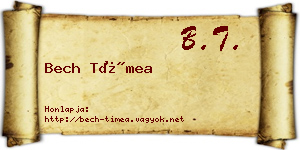 Bech Tímea névjegykártya