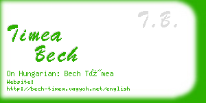 timea bech business card